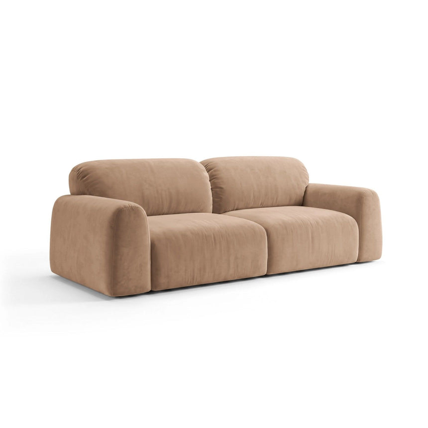 Livorno 4-Sitzer Sofa aus Samt in Beige (Bluvel 28), 260x104 cm von Ferrani Interiors – Bild 4