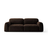 Livorno 4-Sitzer Sofa aus Samt in Dunkelbraun (Bluvel 48), 260x104 cm von Ferrani Interiors – Bild 1