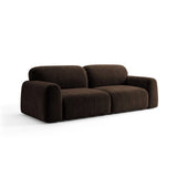 Livorno 4-Sitzer Sofa aus Samt in Dunkelbraun (Bluvel 48), 260x104 cm von Ferrani Interiors – Bild 4