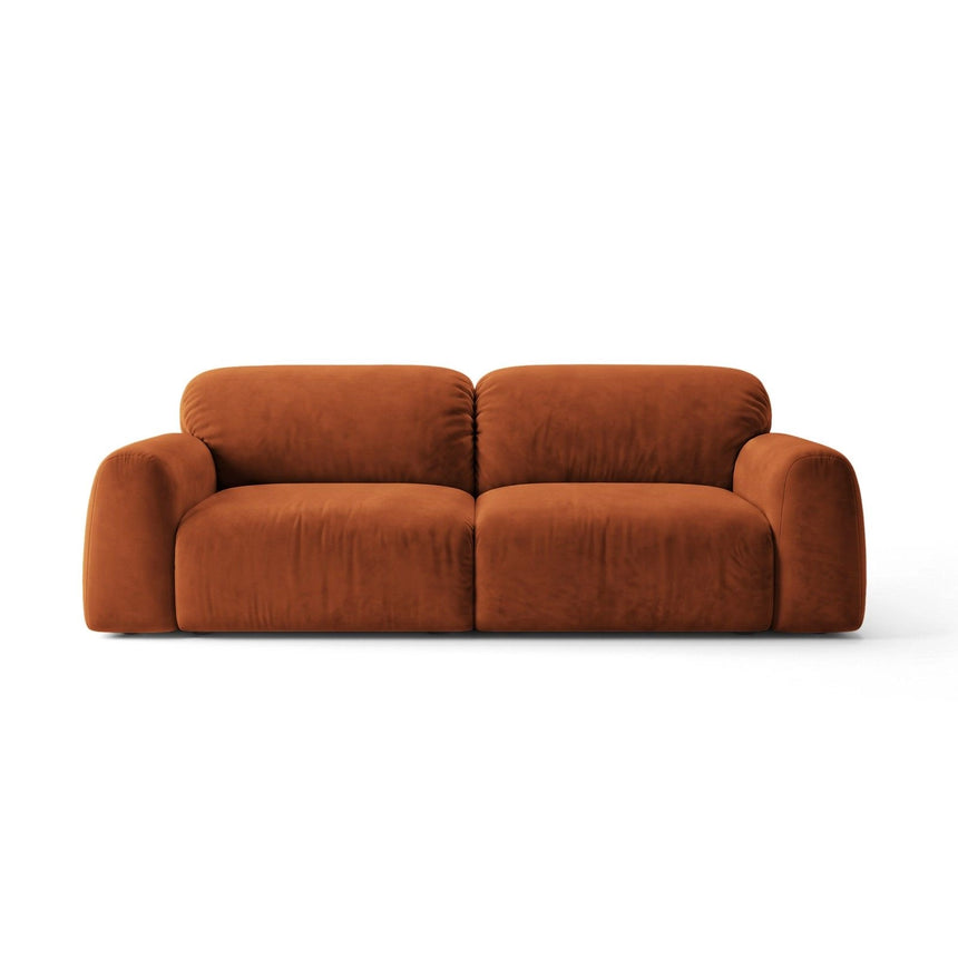 Livorno 4-Sitzer Sofa aus Samt in Terrakotta (Bluvel 4215), 260x104 cm von Ferrani Interiors – Bild 1