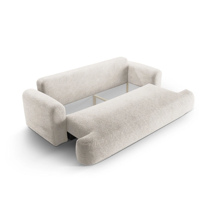 Luce 3-Sitzer Sofa mit Schlaffunktion, ausklappbar, aus Samt, Boucle oder Strukturstoff, 253x108 cm von Ferrani Interiors – Bild 5