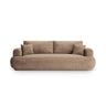 Luce 3-Sitzer Sofa mit Schlaffunktion, ausklappbar, aus Samt in Dunkelbeige (Vogue 3), 253x108 cm von Ferrani Interiors – Bild 1