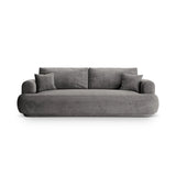 Luce 3-Sitzer Sofa mit Schlaffunktion, ausklappbar, aus Samt in Grau (Vogue 15), 253x108 cm von Ferrani Interiors – Bild 1