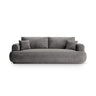 Luce 3-Sitzer Sofa mit Schlaffunktion, ausklappbar, aus Samt in Grau (Vogue 15), 253x108 cm von Ferrani Interiors – Bild 1