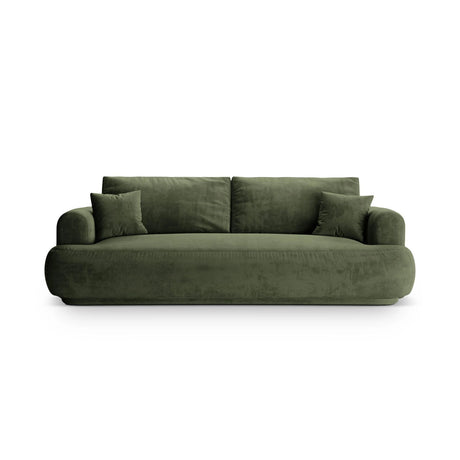 Luce 3-Sitzer Sofa mit Schlaffunktion, ausklappbar, aus Samt in Grün (Vogue 11), 253x108 cm von Ferrani Interiors – Bild 1