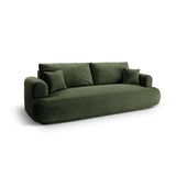 Luce 3-Sitzer Sofa mit Schlaffunktion, ausklappbar, aus Samt in Grün (Vogue 11), 253x108 cm von Ferrani Interiors – Bild 3
