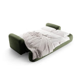 Luce 3-Sitzer Sofa mit Schlaffunktion, ausklappbar, aus Samt in Grün (Vogue 11), 253x108 cm von Ferrani Interiors – Bild 6