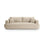 Luce 3-Sitzer Sofa mit Schlaffunktion, ausklappbar, aus Samt in Hellbeige (Vogue 1), 253x108 cm von Ferrani Interiors – Bild 1
