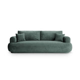 Luce 3-Sitzer Sofa mit Schlaffunktion, ausklappbar, aus Samt in Petrol (Vogue 12), 253x108 cm von Ferrani Interiors – Bild 1