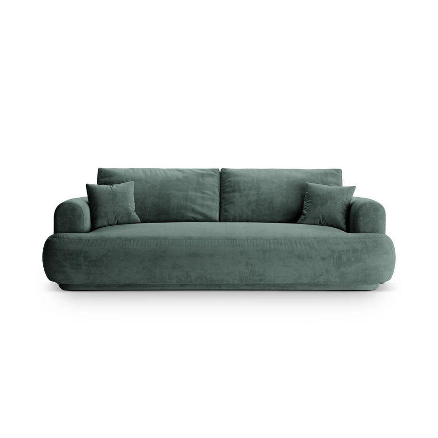Luce 3-Sitzer Sofa mit Schlaffunktion, ausklappbar, aus Samt in Petrol (Vogue 12), 253x108 cm von Ferrani Interiors – Bild 1