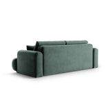 Luce 3-Sitzer Sofa mit Schlaffunktion, ausklappbar, aus Samt in Petrol (Vogue 12), 253x108 cm von Ferrani Interiors – Bild 4