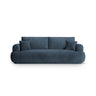 Luce 3-Sitzer Sofa mit Schlaffunktion, ausklappbar, aus Strukturstoff in Dunkelblau (Sorella 77), 253x108 cm von Ferrani Interiors – Bild 1