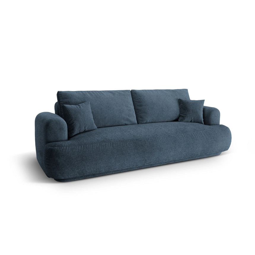 Luce 3-Sitzer Sofa mit Schlaffunktion, ausklappbar, aus Strukturstoff in Dunkelblau (Sorella 77), 253x108 cm von Ferrani Interiors – Bild 3