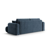 Luce 3-Sitzer Sofa mit Schlaffunktion, ausklappbar, aus Strukturstoff in Dunkelblau (Sorella 77), 253x108 cm von Ferrani Interiors – Bild 4