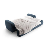 Luce 3-Sitzer Sofa mit Schlaffunktion, ausklappbar, aus Strukturstoff in Dunkelblau (Sorella 77), 253x108 cm von Ferrani Interiors – Bild 6