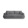 Luce 3-Sitzer Sofa mit Schlaffunktion, ausklappbar, aus Strukturstoff in Grau (Sorella 89), 253x108 cm von Ferrani Interiors – Bild 1