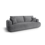 Luce 3-Sitzer Sofa mit Schlaffunktion, ausklappbar, aus Strukturstoff in Grau (Sorella 89), 253x108 cm von Ferrani Interiors – Bild 3