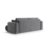 Luce 3-Sitzer Sofa mit Schlaffunktion, ausklappbar, aus Strukturstoff in Grau (Sorella 89), 253x108 cm von Ferrani Interiors – Bild 4