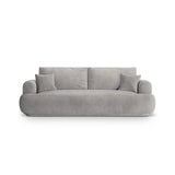 Luce 3-Sitzer Sofa mit Schlaffunktion, ausklappbar, aus Strukturstoff in Warmgrau (Sorella 84), 253x108 cm von Ferrani Interiors – Bild 1