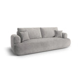 Luce 3-Sitzer Sofa mit Schlaffunktion, ausklappbar, aus Strukturstoff in Warmgrau (Sorella 84), 253x108 cm von Ferrani Interiors – Bild 3