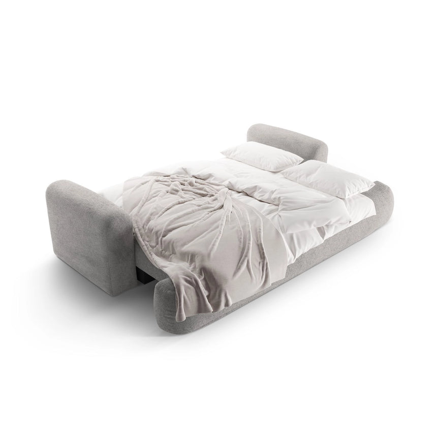 Luce 3-Sitzer Sofa mit Schlaffunktion, ausklappbar, aus Strukturstoff in Warmgrau (Sorella 84), 253x108 cm von Ferrani Interiors – Bild 6