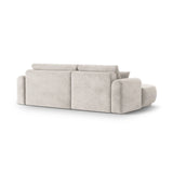 Luce 5-Sitzer modulares Ecksofa links mit Schlaffunktion, ausklappbar, aus Samt, Boucle oder Strukturstoff, 271x174 cm von Ferrani Interiors – Bild 4
