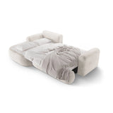 Luce 5-Sitzer modulares Ecksofa links mit Schlaffunktion, ausklappbar, aus Samt, Boucle oder Strukturstoff, 271x174 cm von Ferrani Interiors – Bild 6
