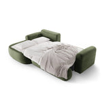 Luce 5-Sitzer modulares Ecksofa links mit Schlaffunktion, ausklappbar, aus Samt in Grün (Vogue 11), 271x174 cm von Ferrani Interiors – Bild 6