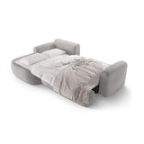 Luce 5-Sitzer modulares Ecksofa links mit Schlaffunktion, ausklappbar, aus Strukturstoff in Warmgrau (Sorella 84), 271x174 cm von Ferrani Interiors – Bild 6