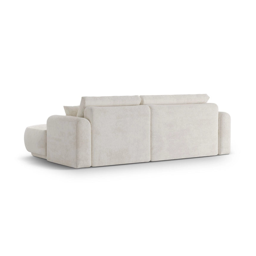 Luce 5-Sitzer modulares Ecksofa rechts mit Schlaffunktion, ausklappbar, aus Samt, Boucle oder Strukturstoff, 271x174 cm von Ferrani Interiors – Bild 4
