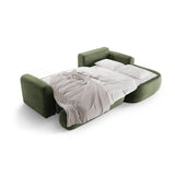 Luce 5-Sitzer modulares Ecksofa rechts mit Schlaffunktion, ausklappbar, aus Samt in Grün (Vogue 11), 271x174 cm von Ferrani Interiors – Bild 6