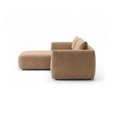Moso 3-Sitzer Ecksofa links aus Samt in Beige (Bluvel 28), 208x155 cm von Ferrani Interiors – Bild 5