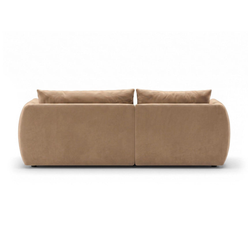 Moso 3-Sitzer Ecksofa links aus Samt in Beige (Bluvel 28), 208x155 cm von Ferrani Interiors – Bild 6