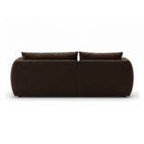Moso 3-Sitzer Ecksofa links aus Samt in Dunkelbraun (Bluvel 48), 208x155 cm von Ferrani Interiors – Bild 6