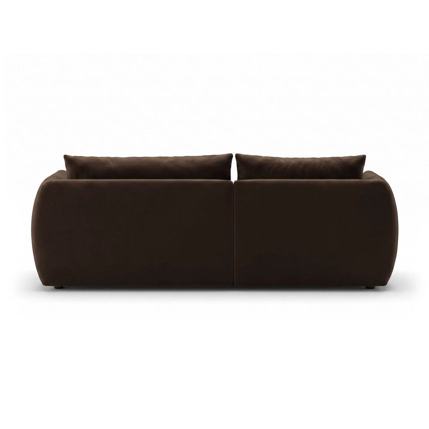 Moso 3-Sitzer Ecksofa links aus Samt in Dunkelbraun (Bluvel 48), 208x155 cm von Ferrani Interiors – Bild 6