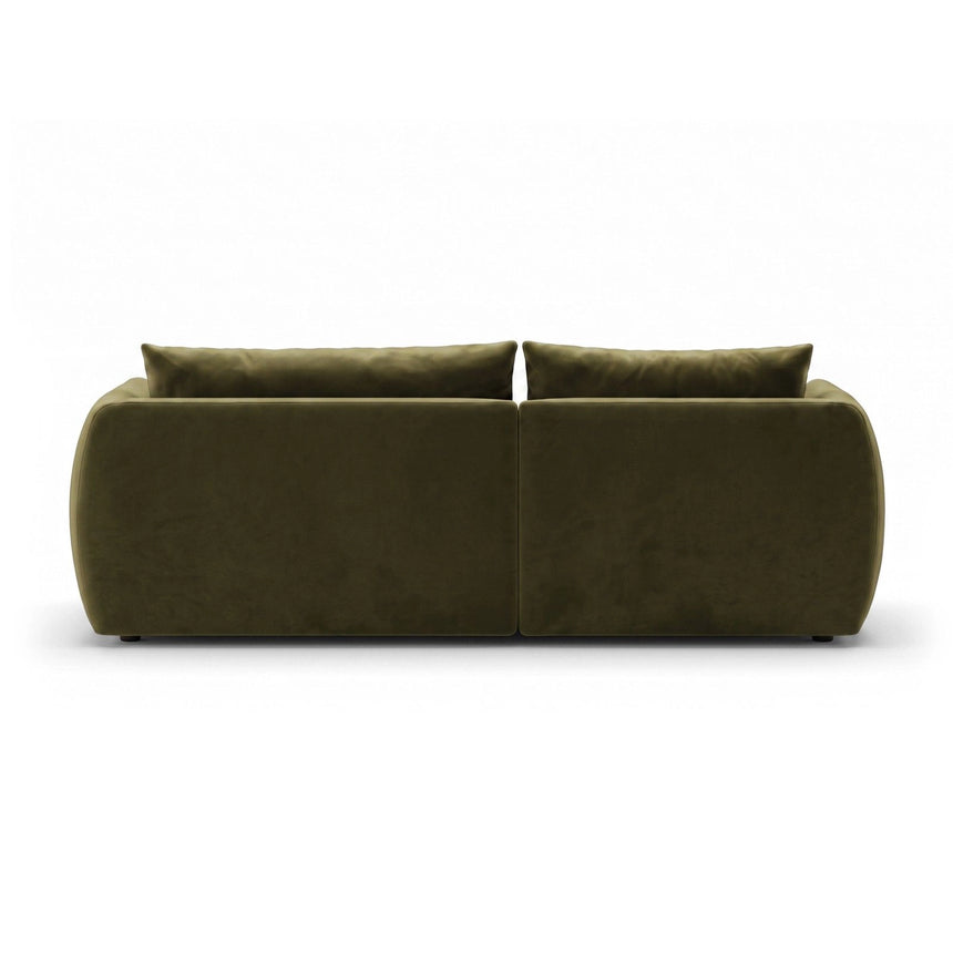 Moso 3-Sitzer Ecksofa links aus Samt in Grün (Bluvel 77), 208x155 cm von Ferrani Interiors – Bild 6