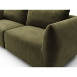 Moso 3-Sitzer Ecksofa links aus Samt in Grün (Bluvel 77), 208x155 cm von Ferrani Interiors – Bild 7