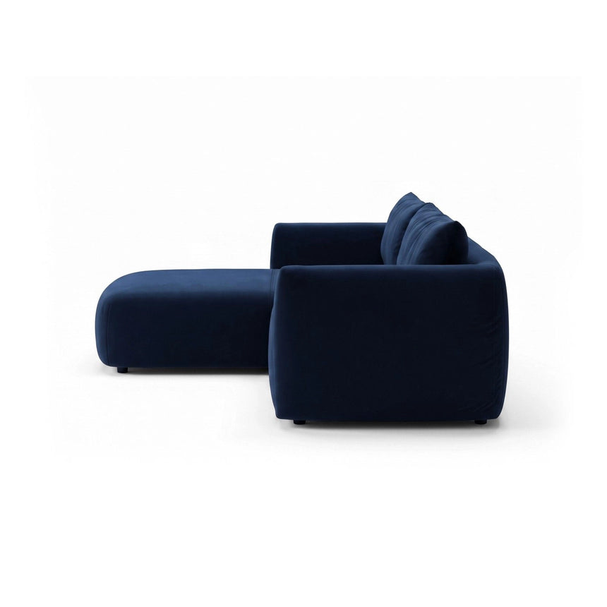 Moso 3-Sitzer Ecksofa links aus Samt in Königsblau (Bluvel 86), 208x155 cm von Ferrani Interiors – Bild 5