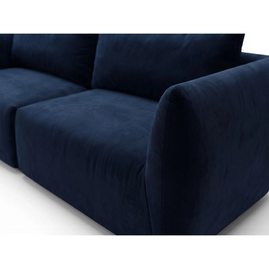 Moso 3-Sitzer Ecksofa links aus Samt in Königsblau (Bluvel 86), 208x155 cm von Ferrani Interiors – Bild 7