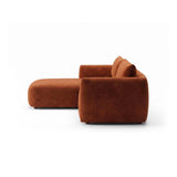Moso 3-Sitzer Ecksofa links aus Samt in Terrakotta (Bluvel 4215), 208x155 cm von Ferrani Interiors – Bild 5