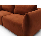 Moso 3-Sitzer Ecksofa links aus Samt in Terrakotta (Bluvel 4215), 208x155 cm von Ferrani Interiors – Bild 7