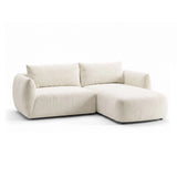 Moso 3-Sitzer Ecksofa rechts aus Samt, 208x155 cm von Ferrani Interiors – Bild 4
