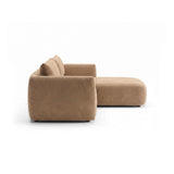 Moso 3-Sitzer Ecksofa rechts aus Samt in Beige (Bluvel 28), 208x155 cm von Ferrani Interiors – Bild 5