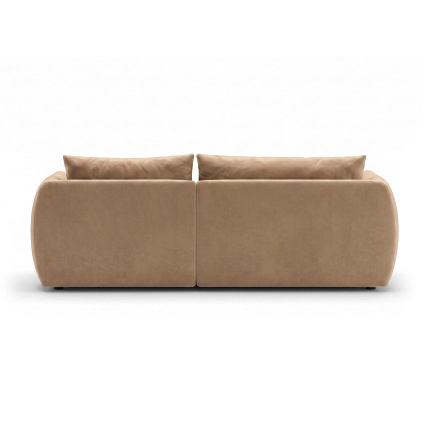 Moso 3-Sitzer Ecksofa rechts aus Samt in Beige (Bluvel 28), 208x155 cm von Ferrani Interiors – Bild 6