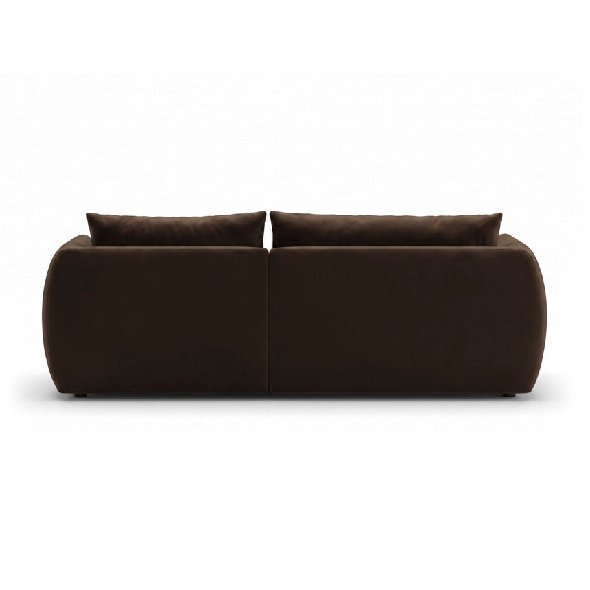 Moso 3-Sitzer Ecksofa rechts aus Samt in Dunkelbraun (Bluvel 48), 208x155 cm von Ferrani Interiors – Bild 6