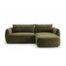 Moso 3-Sitzer Ecksofa rechts aus Samt in Grün (Bluvel 77), 208x155 cm von Ferrani Interiors – Bild 1
