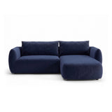 Moso 3-Sitzer Ecksofa rechts aus Samt in Königsblau (Bluvel 86), 208x155 cm von Ferrani Interiors – Bild 1