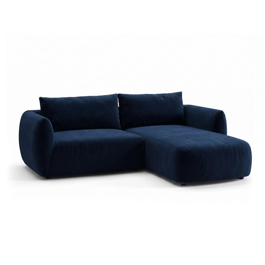 Moso 3-Sitzer Ecksofa rechts aus Samt in Königsblau (Bluvel 86), 208x155 cm von Ferrani Interiors – Bild 4