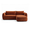 Moso 3-Sitzer Ecksofa rechts aus Samt in Terrakotta (Bluvel 4215), 208x155 cm von Ferrani Interiors – Bild 1