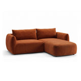 Moso 3-Sitzer Ecksofa rechts aus Samt in Terrakotta (Bluvel 4215), 208x155 cm von Ferrani Interiors – Bild 4